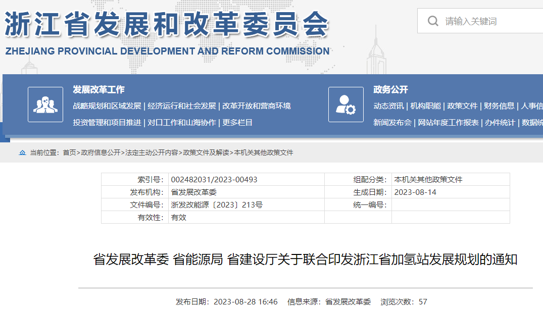 90座加氫站！《浙江省加氫站發(fā)展規劃》印發(fā)(圖1)